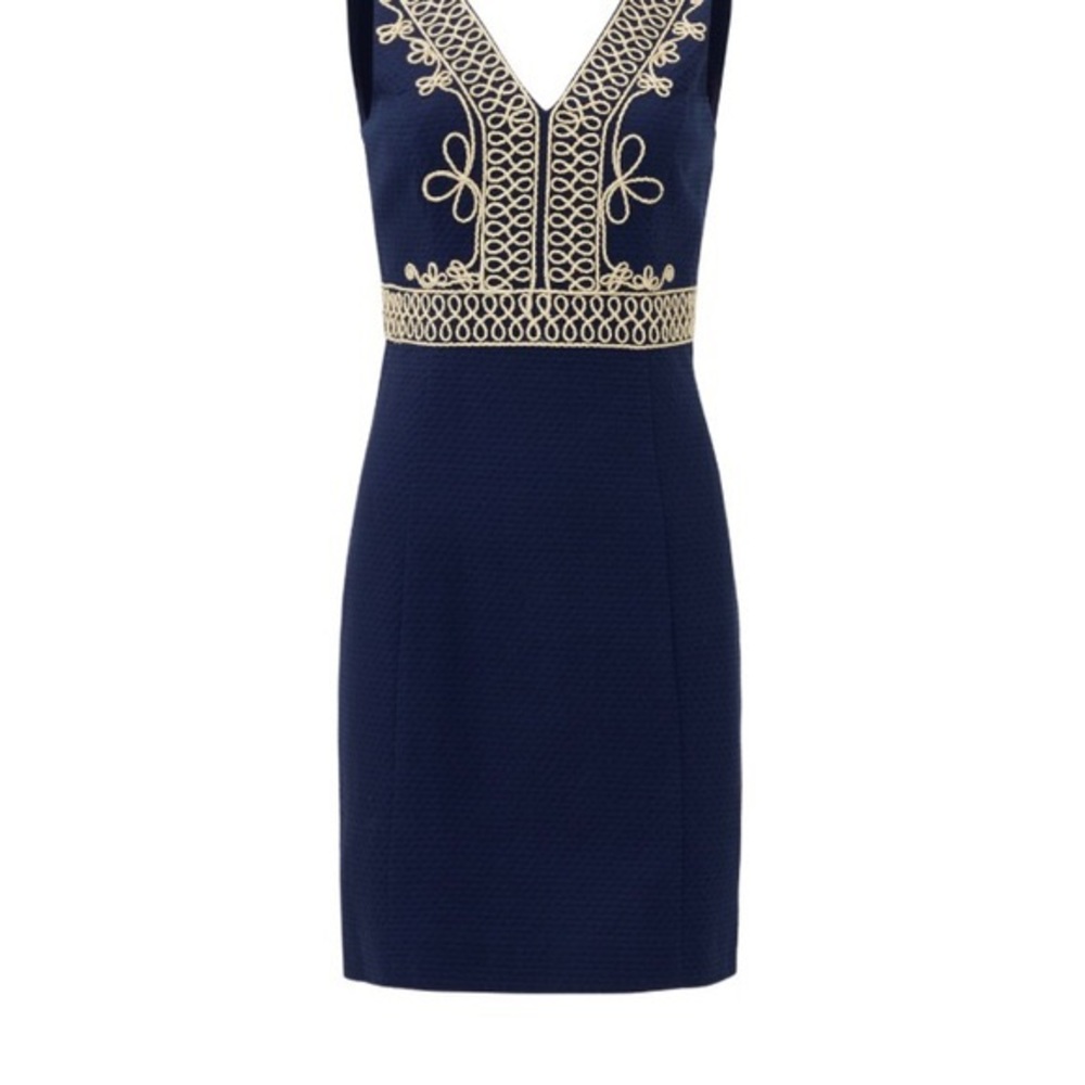 Lilly Pulitzer Aveline v-neck shift dress - navy 6
